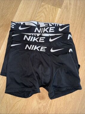 Nike Black Boxer Briefs with White Logo Waistband - 3 Pack